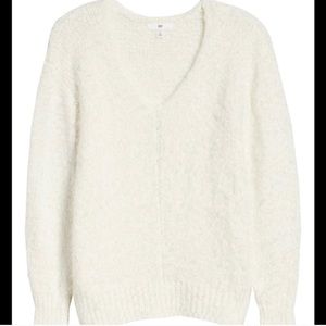BP Chenille Eyelash White Sweater